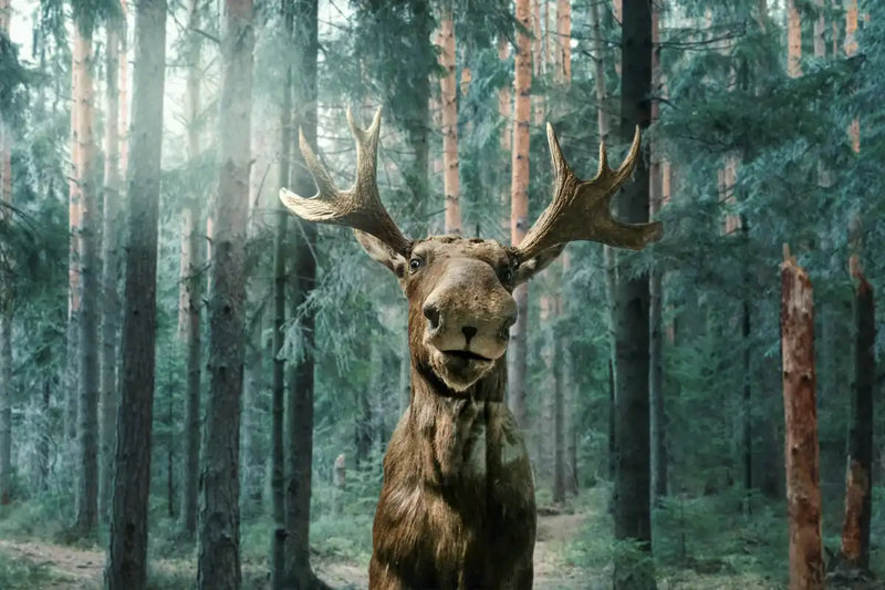 Wild Forest Moose Wall Art