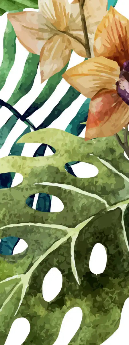 Wild Monstera Leaves Wall Art