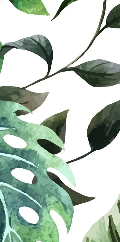 Wild Monstera Leaves Wall Art