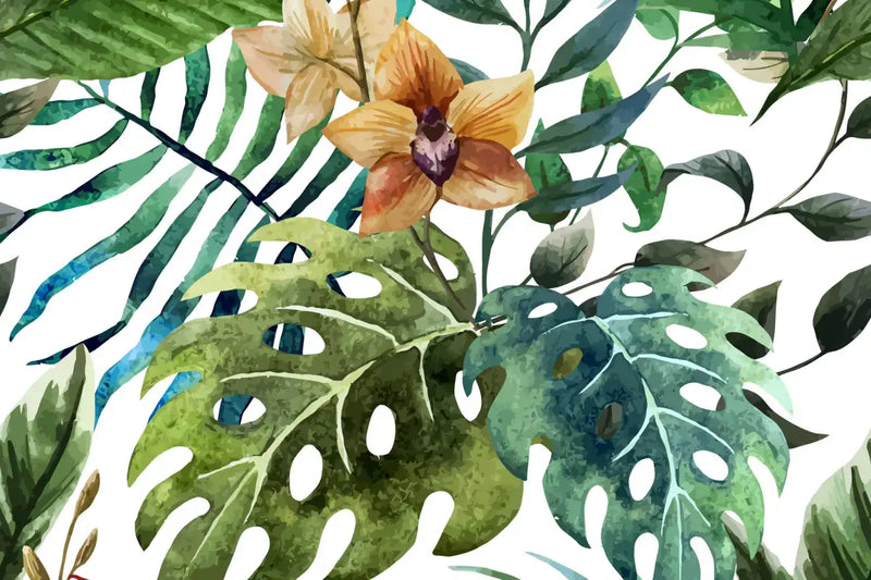 Wild Monstera Leaves Wall Art
