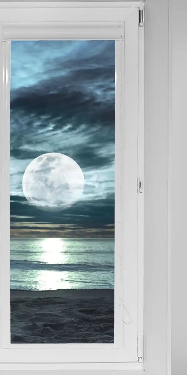 Window To Moonlit Beach Wall Art