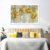 Large Golden Flowers Wall Art