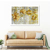 Large Golden Flowers Wall Art