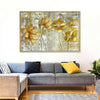 Large Golden Flowers Wall Art