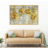 Large Golden Flowers Wall Art