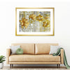 Large Golden Flowers Wall Art