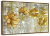 Large Golden Flowers Wall Art