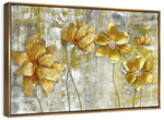 Large Golden Flowers Wall Art