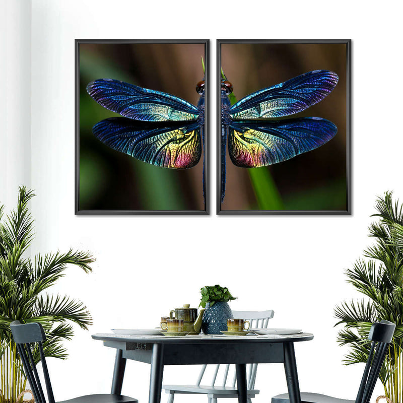 Prismatic Dragonfly Wall Art