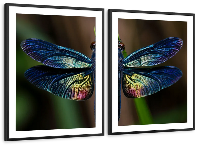 Prismatic Dragonfly Wall Art
