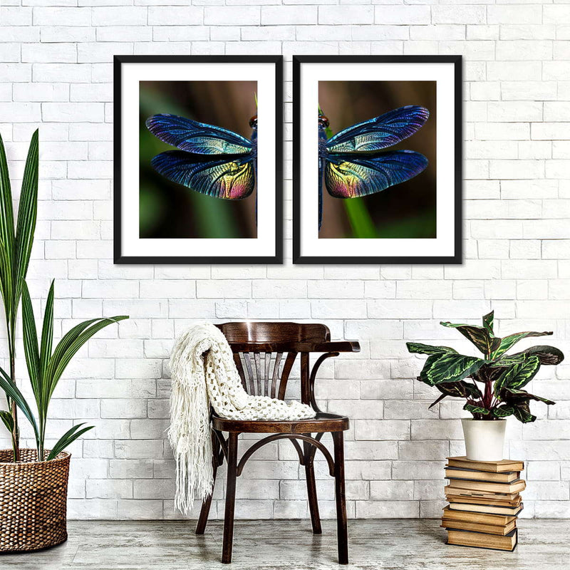 Prismatic Dragonfly Wall Art
