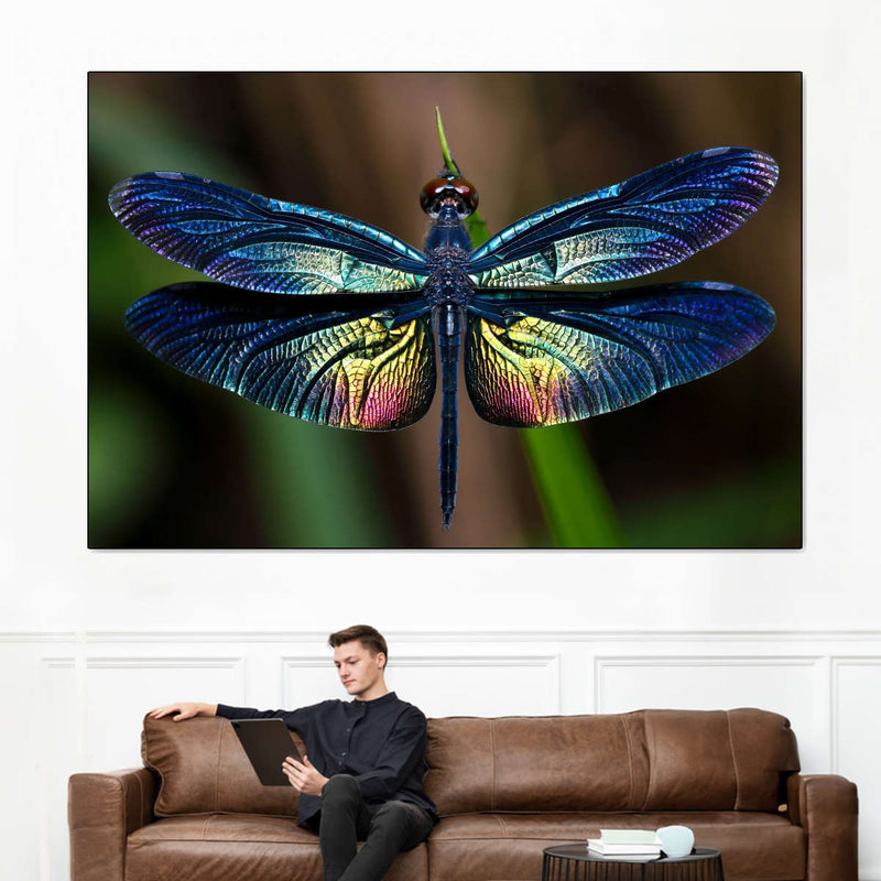 Prismatic Dragonfly Wall Art