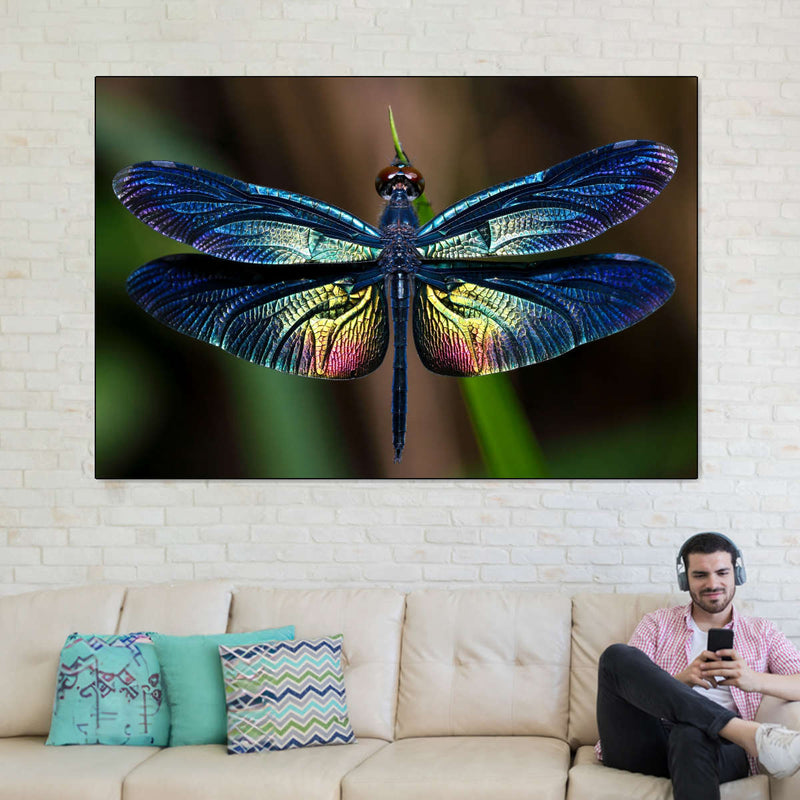 Prismatic Dragonfly Wall Art
