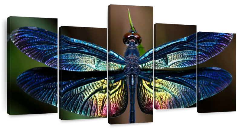 Prismatic Dragonfly Wall Art