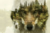 Wolf Head Silhouette Wall Art