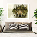 Wolf Head Silhouette Wall Art