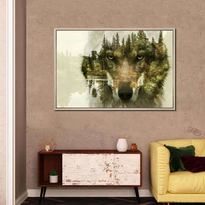 Wolf Head Silhouette Wall Art
