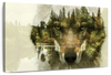Wolf Head Silhouette Wall Art