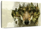 Wolf Head Silhouette Wall Art