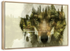 Wolf Head Silhouette Wall Art