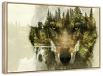 Wolf Head Silhouette Wall Art