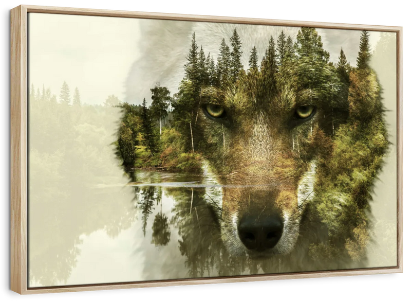 Wolf Head Silhouette Wall Art