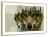 Wolf Head Silhouette Wall Art