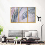 Pink And Grey Abstract Wall Art