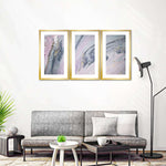 Pink And Grey Abstract Wall Art