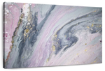 Pink And Grey Abstract Wall Art