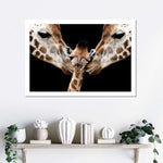 Happy Giraffe Family Wall Art