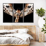 Happy Giraffe Family Wall Art