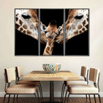 Happy Giraffe Family Wall Art