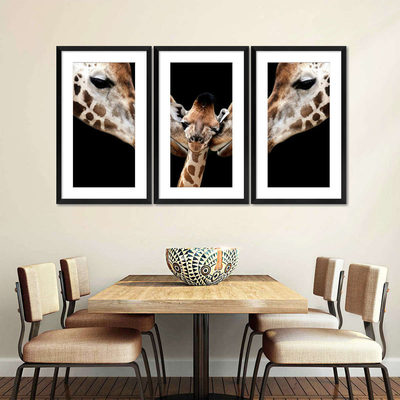 Happy Giraffe Family Wall Art