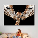 Happy Giraffe Family Wall Art