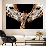 Happy Giraffe Family Wall Art