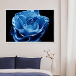 Misty Blue Rose Wall Art