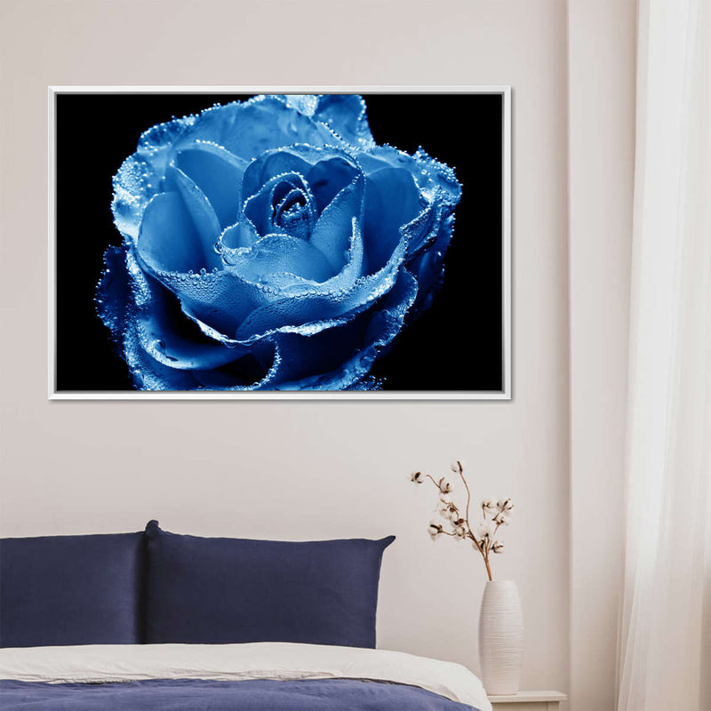 Misty Blue Rose Wall Art
