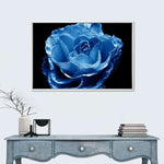 Misty Blue Rose Wall Art
