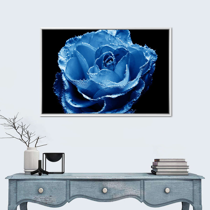 Misty Blue Rose Wall Art