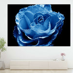 Misty Blue Rose Wall Art