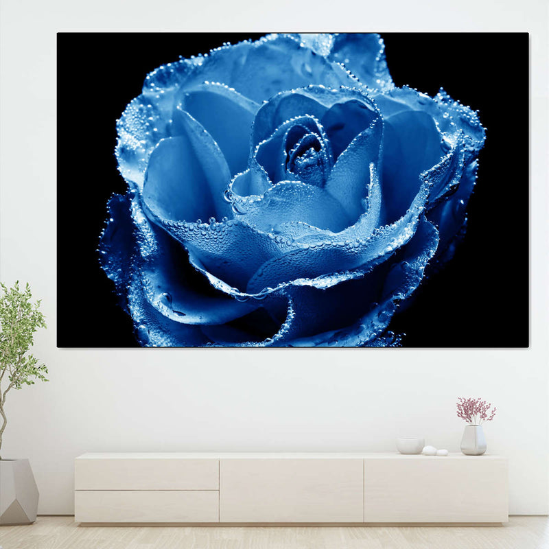 Misty Blue Rose Wall Art