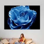 Misty Blue Rose Wall Art