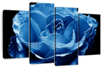 Misty Blue Rose Wall Art