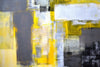 Yellow On Gray Abstract Wall Art