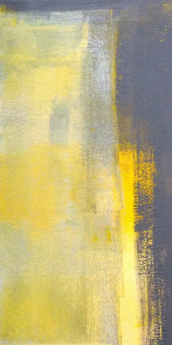 Yellow On Gray Abstract Wall Art