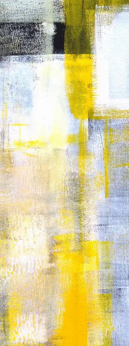Yellow On Gray Abstract Wall Art