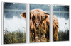 Lakeside Highland Cow Wall Art