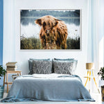 Lakeside Highland Cow Wall Art
