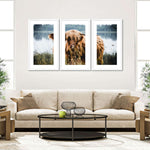 Lakeside Highland Cow Wall Art